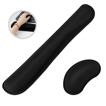 Mouse & Keyboard Wrist Support Pad | Memory Foam Non-Slip Rest for PC, Gaming & Office