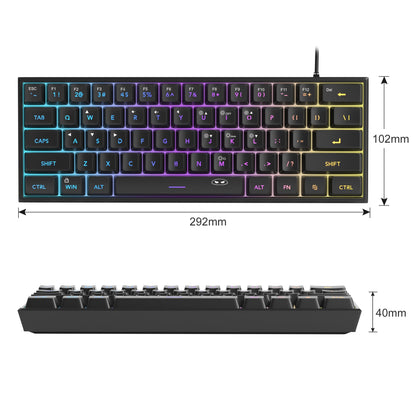 MageGee Mini 60% Gaming Keyboard | 61-Key RGB Backlit, Ergonomic & Waterproof Mechanical-Feel Keyboard