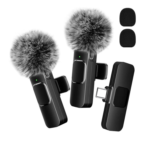 New Wireless Lavalier Microphone | Mini Audio & Video Recording Mic for iPhone, Android, and Laptop