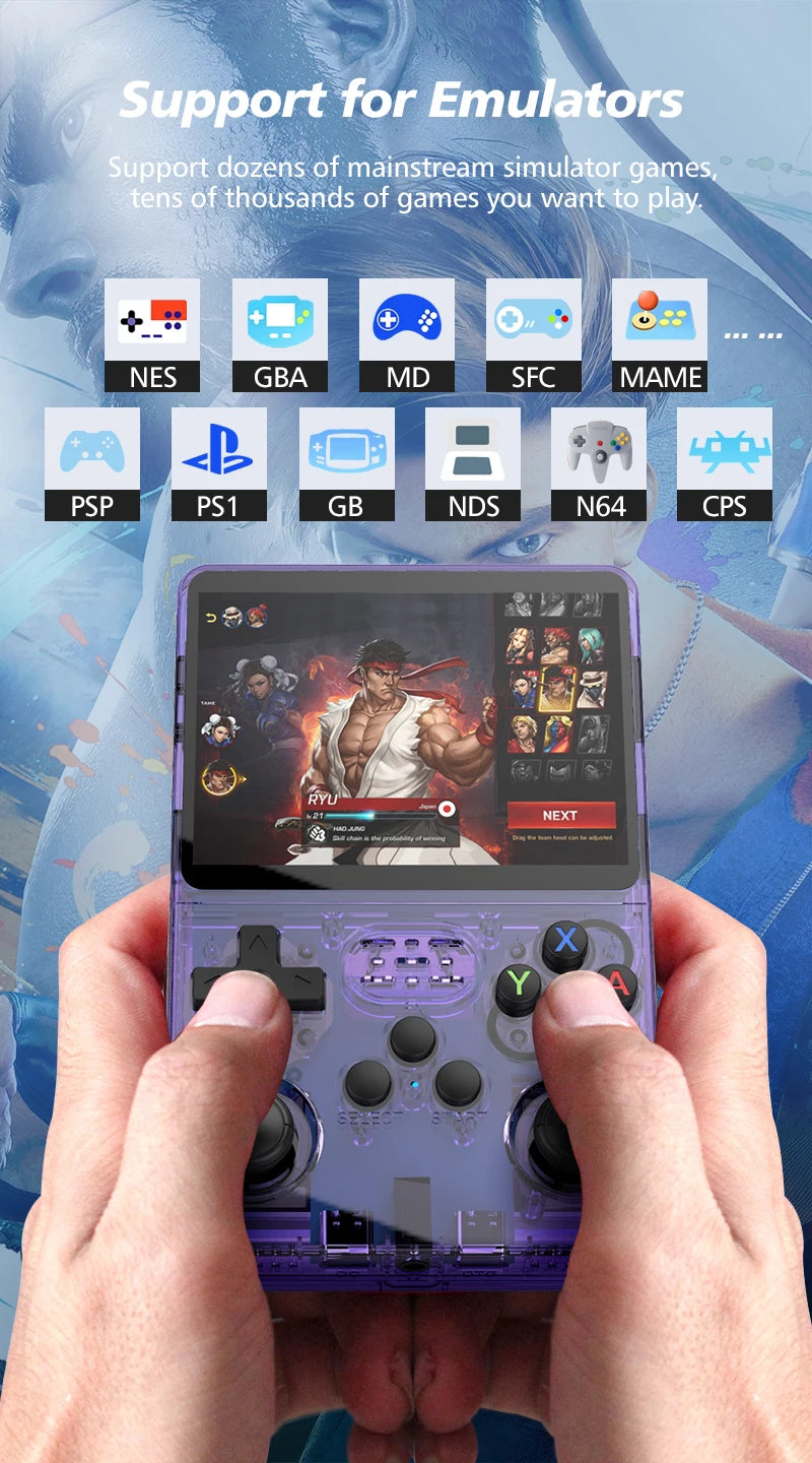 R36S 128GB Retro Handheld Game Console | 3.5" IPS Screen Portable Pocket Video Player for Kids