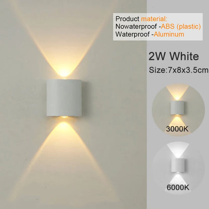 LED Wall Sconce | Modern Indoor & Outdoor Up-Down Wall Light for Living Room, Hallway & Bedroom