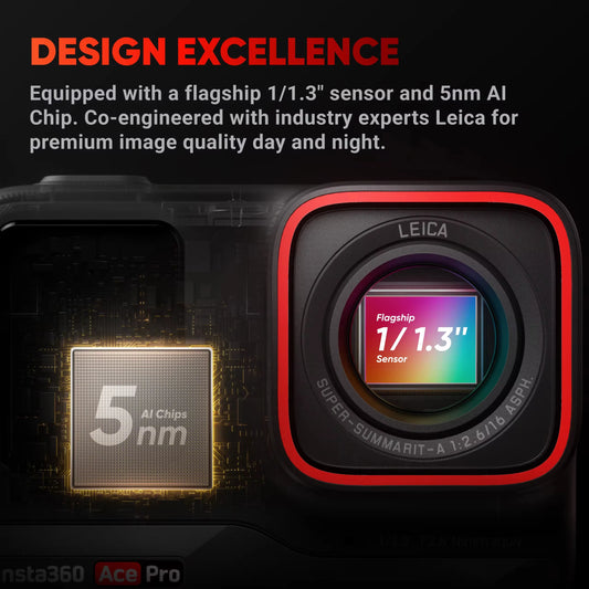 Insta360 Ace Pro Action Camera | 8K/4K Leica Sensor, Waterproof, Stabilized & Low-Light Performance