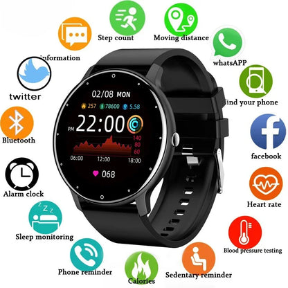 LIGE 2025 Smartwatch | Fitness & Heart Rate Monitor Waterproof Watch for Men & Women, iOS & Android