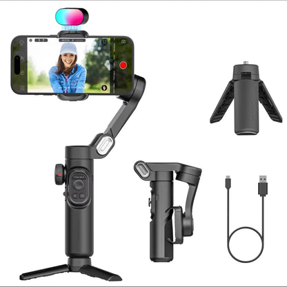 AOCHUAN SmartXE 3-Axis Handheld Gimbal Stabilizer for iPhone & Android | AI Face Tracking Vlog Gimbal for TikTok & YouTube