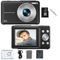 Digital Camera for Kids | 44MP Compact Camcorder with 16x Zoom & 1080P HD Video – Beginner Photography Camera