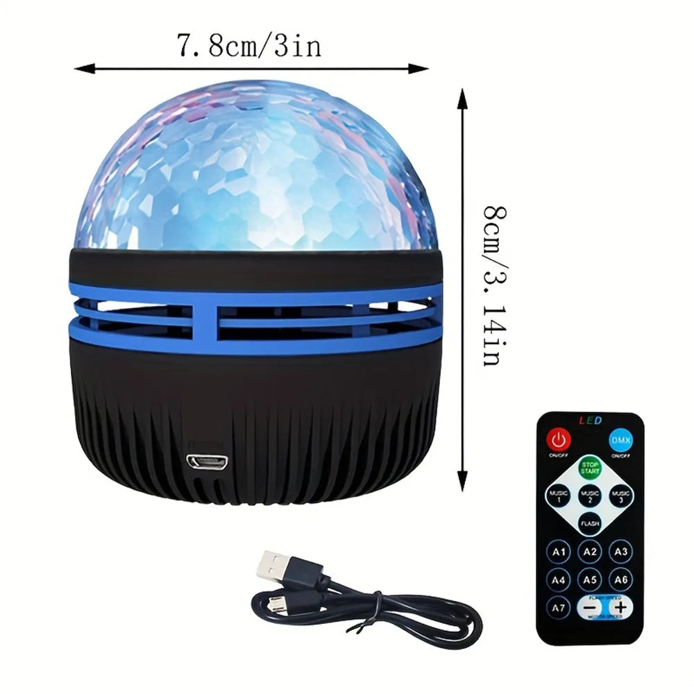 USB Galaxy Projector Night Light | 360° Rotating Aurora Lamp with Remote Control