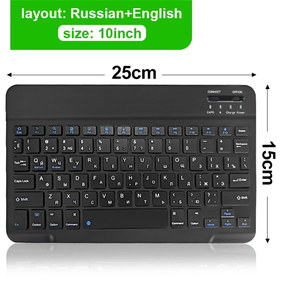 Bluetooth Wireless Keyboard & Mouse Combo | Multi-Language for iOS, Android & Windows Tablets