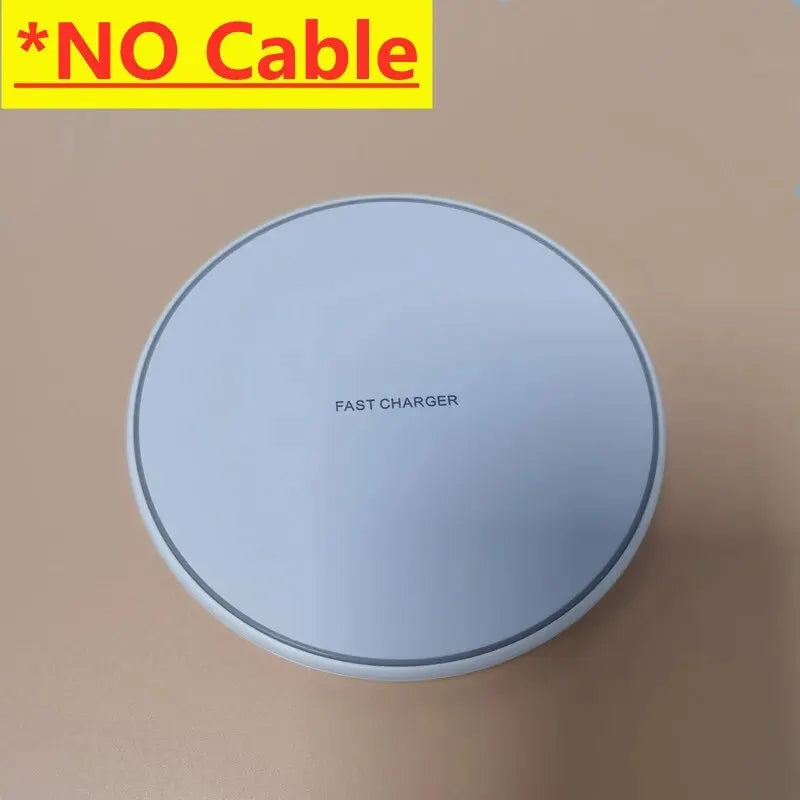 30W Wireless Charger Pad | Fast Charging Dock for iPhone 12–15, Samsung S22–S23, Xiaomi & Huawei