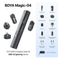 BOYA Magic 4-in-1 Wireless Lavalier Microphone | Universal Mic for iPhone, Android, USB-C & Camera Recording