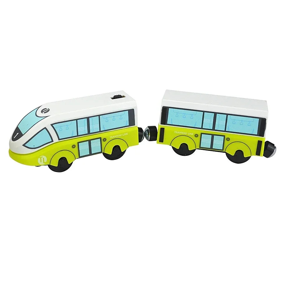 Train Track Wooden Train Toys Magnetic Set Electric Car Locomotive Diecast Slot Fit All Wood Brand Biro Railway Tracks For Kids