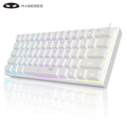 MageGee Mini 60% Gaming Keyboard | 61-Key RGB Backlit, Ergonomic & Waterproof Mechanical-Feel Keyboard