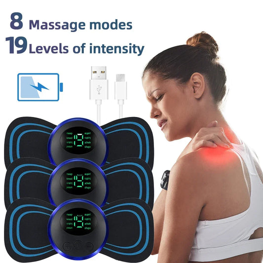Electric Neck & Muscle Massager | EMS Low-Frequency Pain Relief for Back, Neck, Calf & Joints