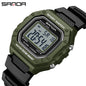 SANDA 2156 Men’s Military Watch | Sport LED Digital Wristwatch with Big Dial & Water Resistance