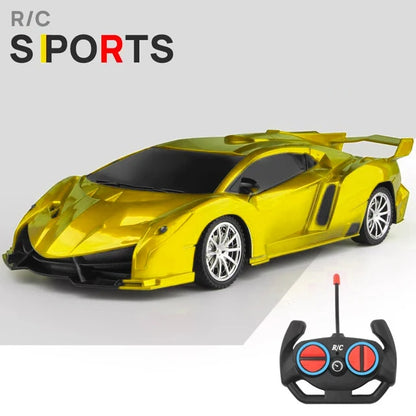 1/18 RC Car with LED Lights | High-Speed 2.4G Remote Control Sports Car for Kids