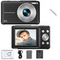 Digital Camera for Kids | 44MP Compact Camcorder with 16x Zoom & 1080P HD Video – Beginner Photography Camera