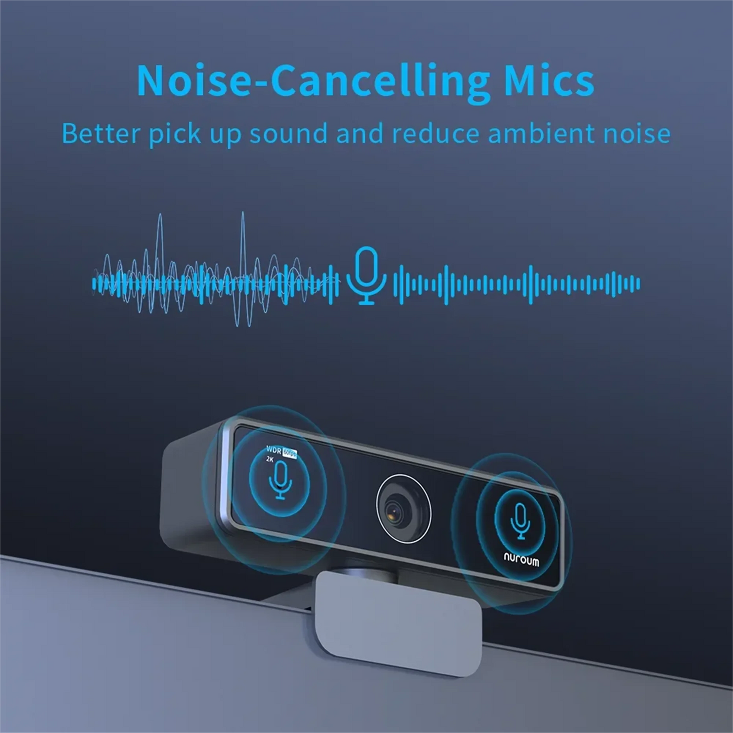 Nuroum V11 1080P USB Webcam | 60FPS Full HD Mini Webcam with Microphone for PC & Laptop
