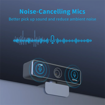 Nuroum V11 1080P USB Webcam | 60FPS Full HD Mini Webcam with Microphone for PC & Laptop