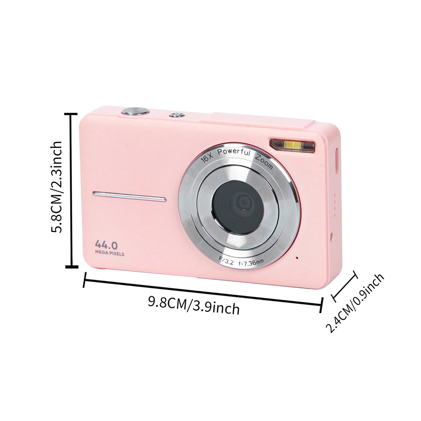 Digital Camera for Kids | 44MP Compact Camcorder with 16x Zoom & 1080P HD Video – Beginner Photography Camera