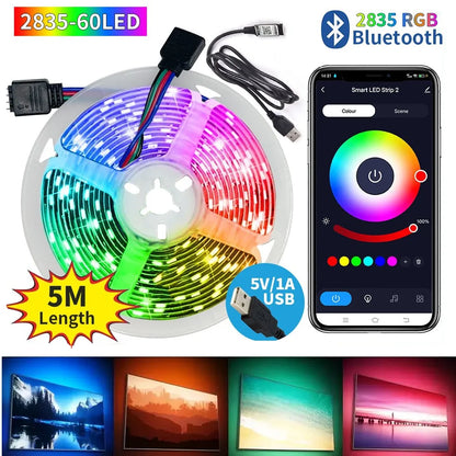 Smart RGB LED Strip Lights | USB 5V App-Controlled Backlight for TV & Desktop