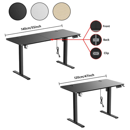 Height Adjustable Electric Desk | Motorized Sit-Stand Desk for Home & Office, Gaming & Workstation