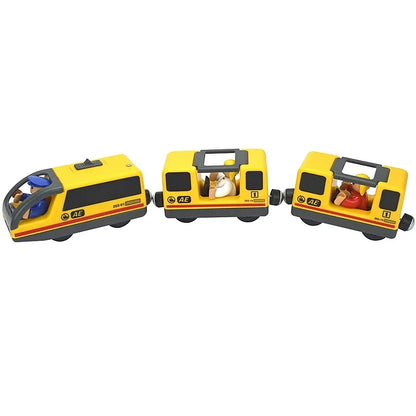 Train Track Wooden Train Toys Magnetic Set Electric Car Locomotive Diecast Slot Fit All Wood Brand Biro Railway Tracks For Kids
