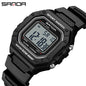 SANDA 2156 Men’s Military Watch | Sport LED Digital Wristwatch with Big Dial & Water Resistance