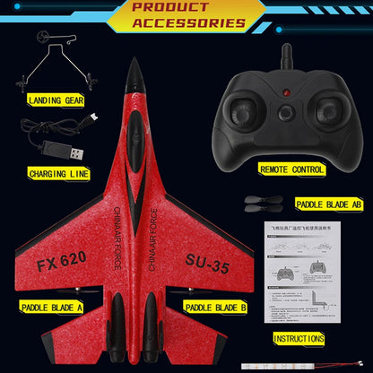 RC Foam Aircraft SU-35 Plane | 2.4G Remote Control Glider Fighter for Kids