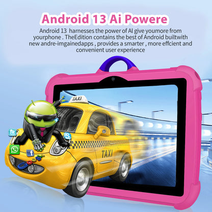 7-Inch Kids Tablet | Cartoon Pattern, 4GB RAM, 64GB ROM, Android Educational & Learning Games