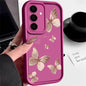 Gold Butterfly Soft TPU Case | Protective Phone Cover for Samsung Galaxy A & S Series 5G