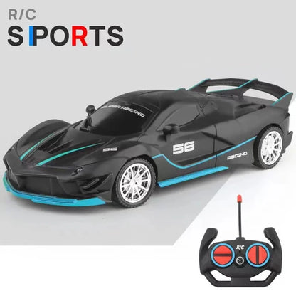 1/18 RC Car with LED Lights | High-Speed 2.4G Remote Control Sports Car for Kids