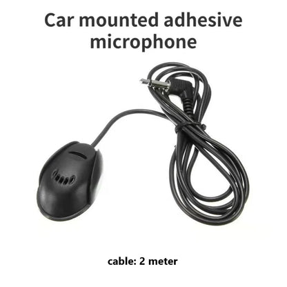 Car Audio Microphone | 3.5mm Clip-On Stereo Mic for Auto DVD Radio & Hands-Free Calls