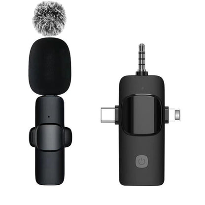 Basix Wireless Lavalier Microphone | Mini Audio Recorder for iPhone 16, Vlogging & YouTube Videos