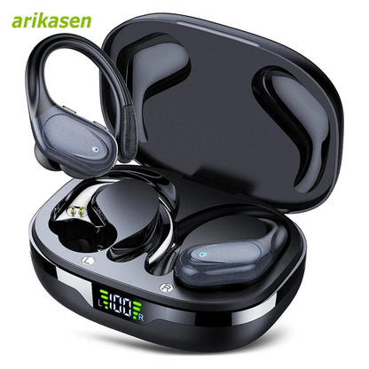 Wireless Sport Bluetooth 5.3 Earbuds | Noise-Cancelling Mic, 75H HiFi Stereo, IPX6 Waterproof