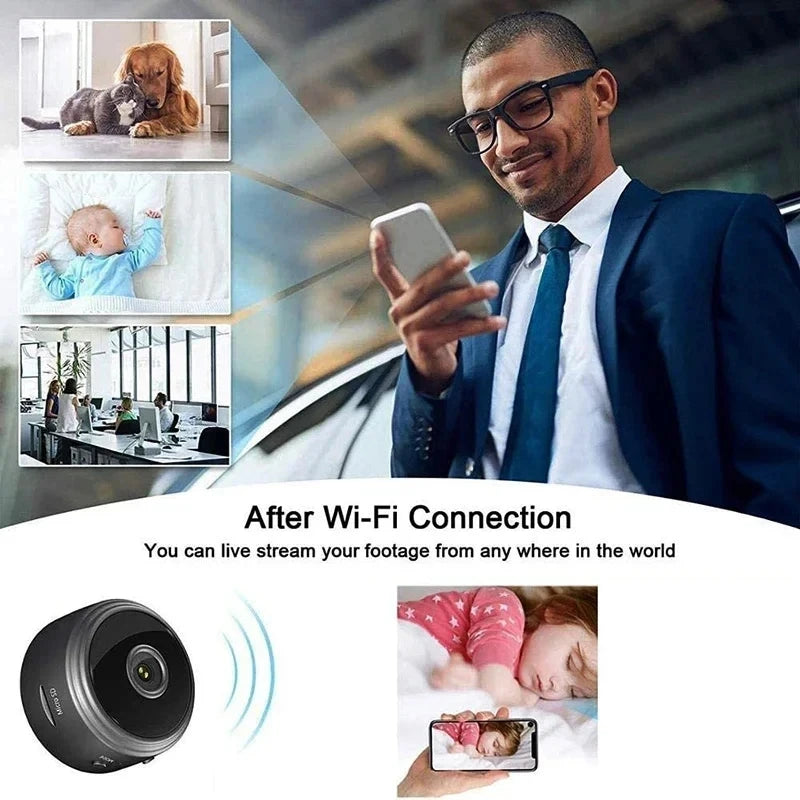 A9 WiFi Mini Camera | Wireless Smart Home Security Camera for Infants, Pets & Home Monitoring