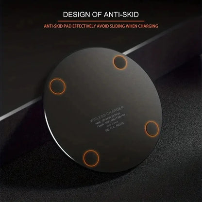 30W Wireless Charger Pad | Fast Charging Dock for iPhone 12–15, Samsung S22–S23, Xiaomi & Huawei