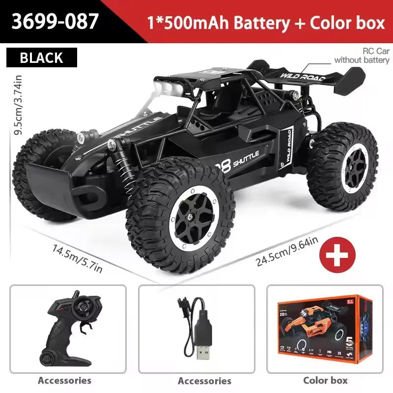 RC Off-Road Car 1:16 Scale | High-Speed 20KM/H 2WD Electric Monster Truck with 2.4G Remote