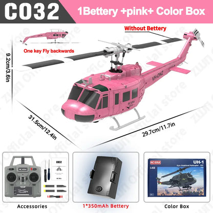 C032 RC Helicopter | 2.4G 6-Axis Gyro, Altitude Hold & Brushless Remote Control Drone for Kids & Adults