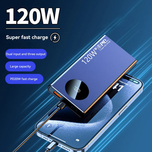 Xiaomi 120W High-Capacity 500,000mAh Power Bank | Fast Charging Portable Battery Charger for iPhone, Samsung & Huawei