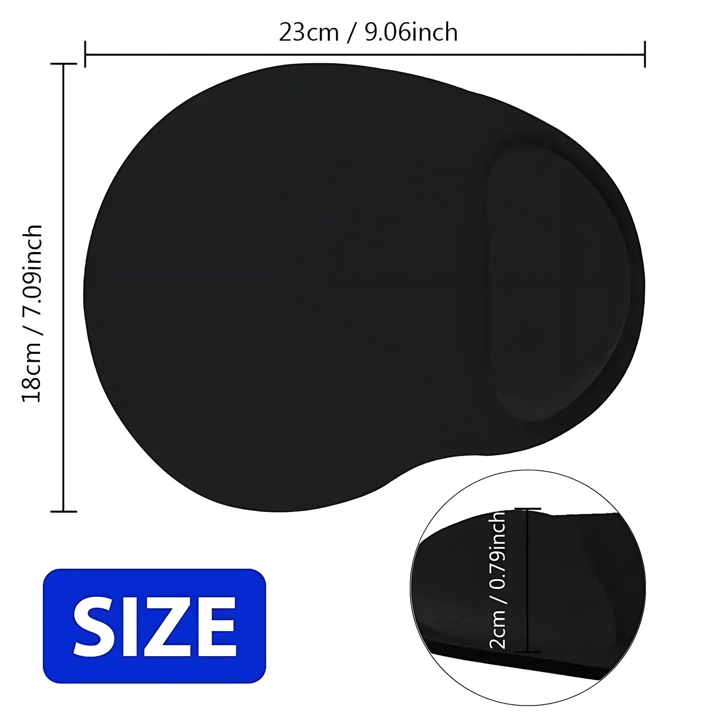 Ergonomic Wrist Rest Mouse Pad | Comfortable Non-Slip Soft Mousepad for PC & Laptop