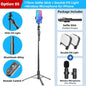 FANGTUOSI 1750mm Wireless Selfie Stick Tripod | Foldable Monopod with LED Light for Smartphones & Steady Live Shooting