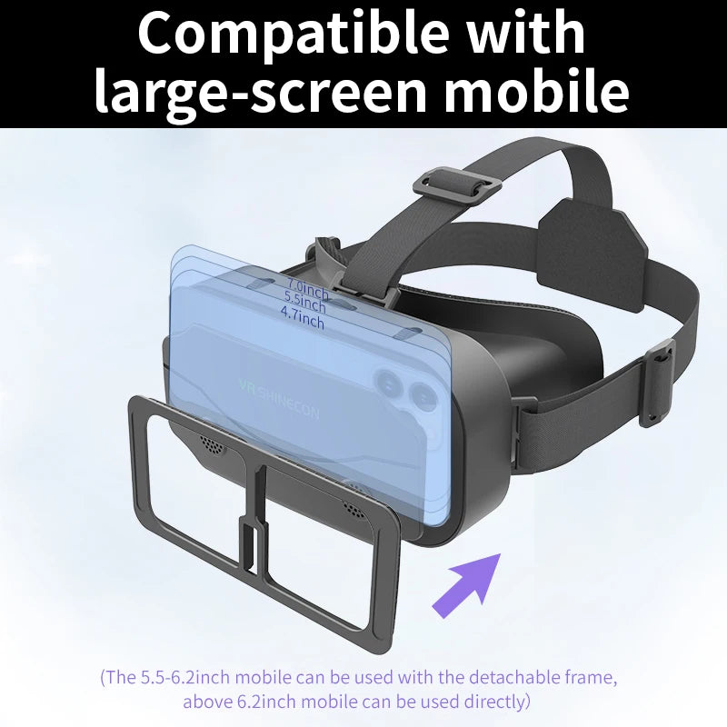 VR Glasses Virtual Reality Headset | 3D Lenses Smart Goggles for Smartphones