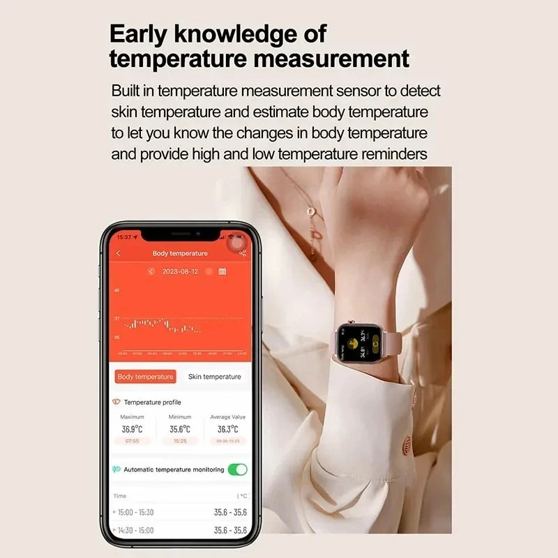 AI Diagnostic Smart Health Watch for Women 2025 | Blood Lipid, Uric Acid & Body Composition Tracker