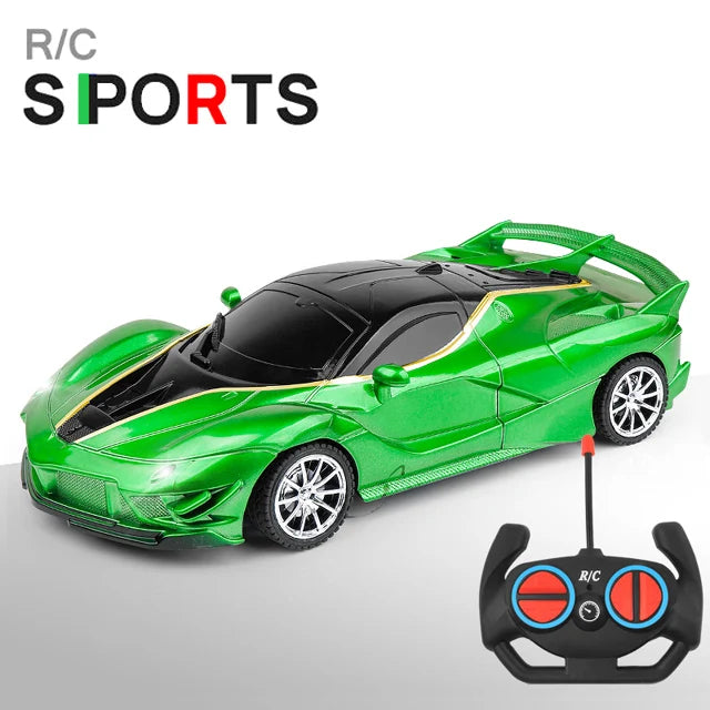 1/18 RC Car with LED Lights | High-Speed 2.4G Remote Control Sports Car for Kids