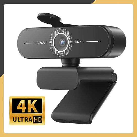 EMEET C60E 4K/2K/1440P/1080P USB Webcam | Autofocus Computer Camera for Video Calls & Conferences