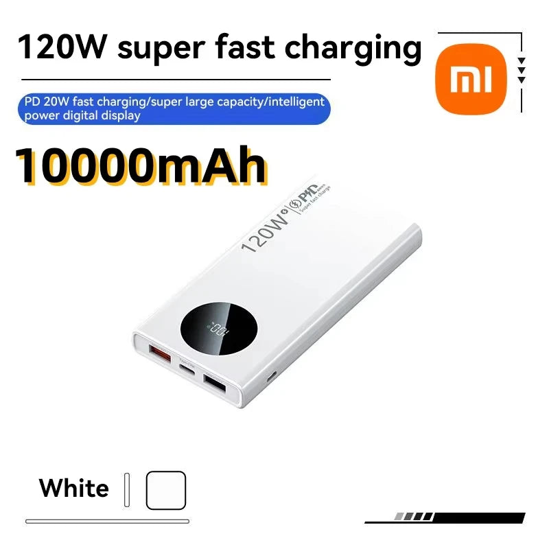 Xiaomi 120W High-Capacity 500,000mAh Power Bank | Fast Charging Portable Battery Charger for iPhone, Samsung & Huawei
