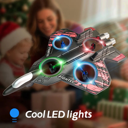 L101 RC Foam Airplane | 2.4G RC Fighter Stunt Helicopter with LED Lights