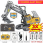 4WD Remote Control Excavator & Dump Truck | Alloy 4x4 Bulldozer RC Construction Vehicle Toy
