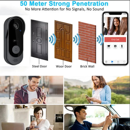 1080P Wireless WiFi Video Doorbell | Smart Home Security with Motion Detection