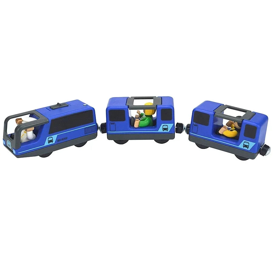 Train Track Wooden Train Toys Magnetic Set Electric Car Locomotive Diecast Slot Fit All Wood Brand Biro Railway Tracks For Kids