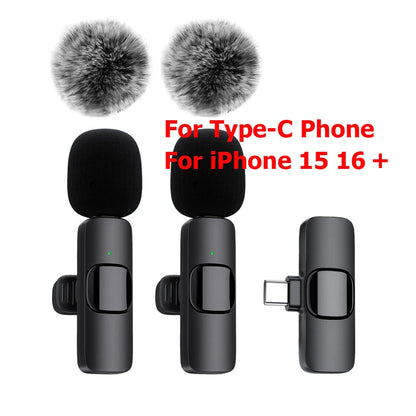 New Wireless Lavalier Microphone | Mini Audio & Video Recording Mic for iPhone, Android, and Laptop